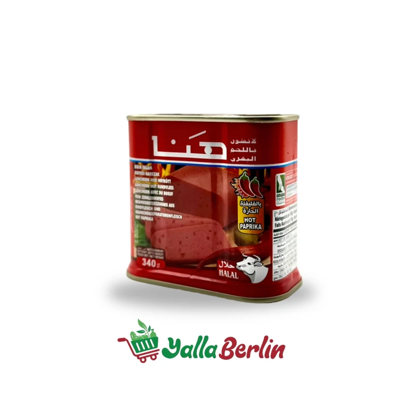 HANA LUNCHEON FLEISCH RINDFLEISCH SCHARF 340 Gr