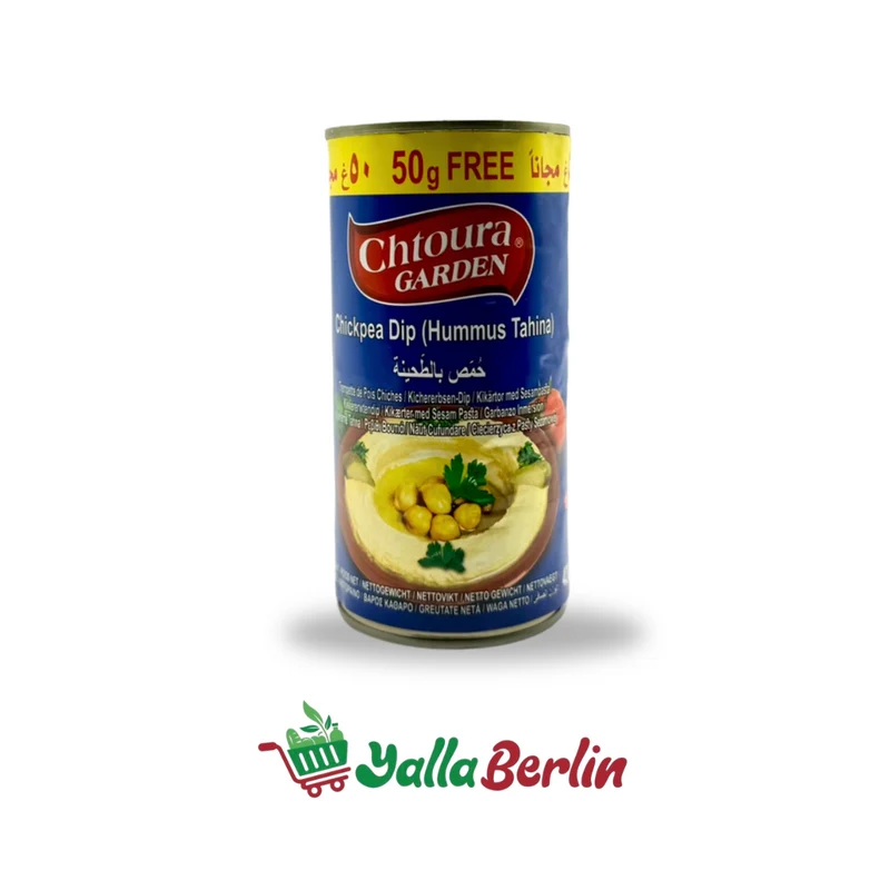 CHTOURA GARDEN FEINE KICHERERBSEN MIT TAHINI 430 Gr