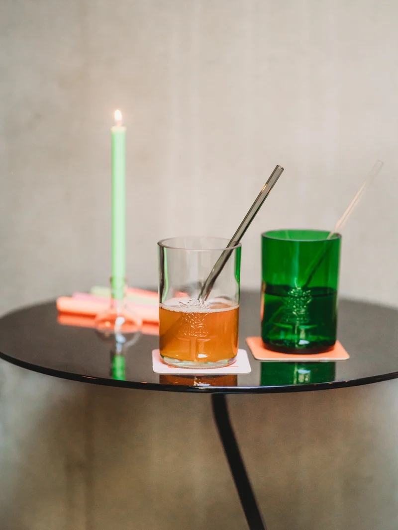 Becher oder Glas aus der grünen Ginflasche 💚 coole & nachhaltige Geschenkidee