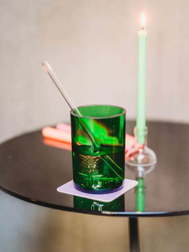 Becher oder Glas aus der grünen Ginflasche 💚 coole & nachhaltige Geschenkidee