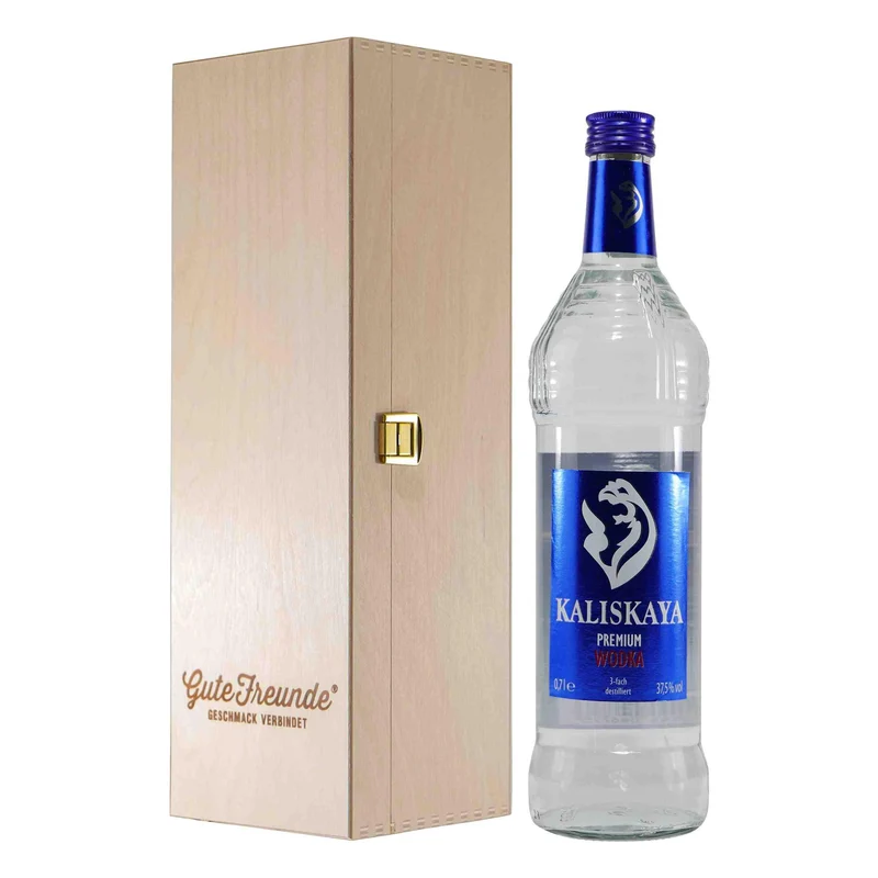 Kaliskaya Premium Wodka mit Geschenk-Holzkiste