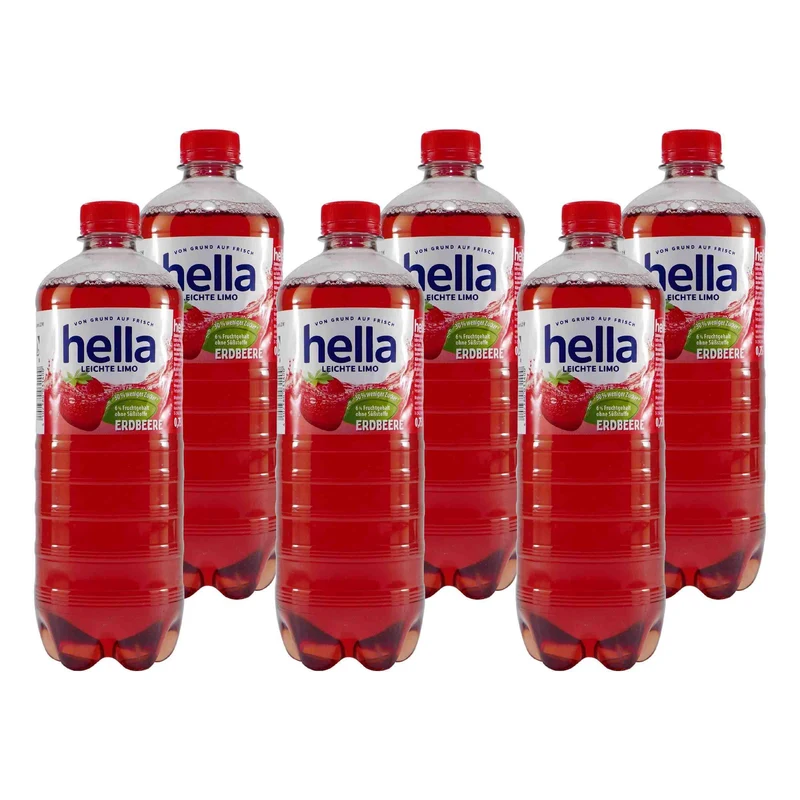hella Leichte Limo Erdbeere (6 x 0,75L) EINWEG
