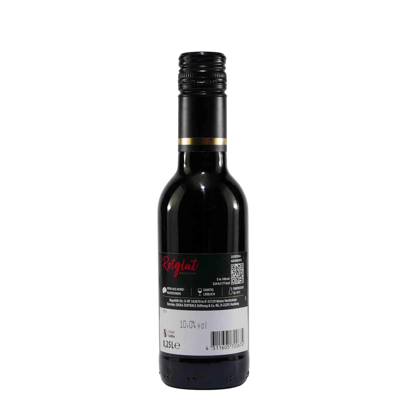 Rotglut Mazedonischer Rotwein -lieblich- (12 x 0,25L)