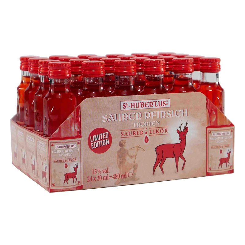 St. Hubertus Saurer Pfirsich-Tropfen (24 x 0,02L)
