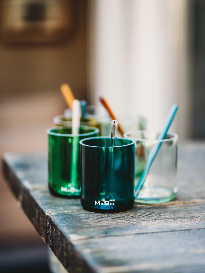 TrinkGlas 🩵💚 exklusive, limitierte Farbwelt von himmelblau bis petrol