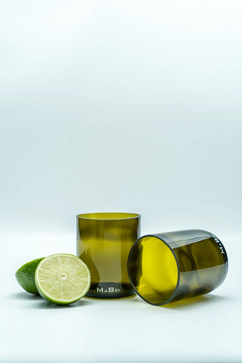 Trink Glas 250ml - Upcycling aus der dt. Weinflasche - witzig & ecofriendly