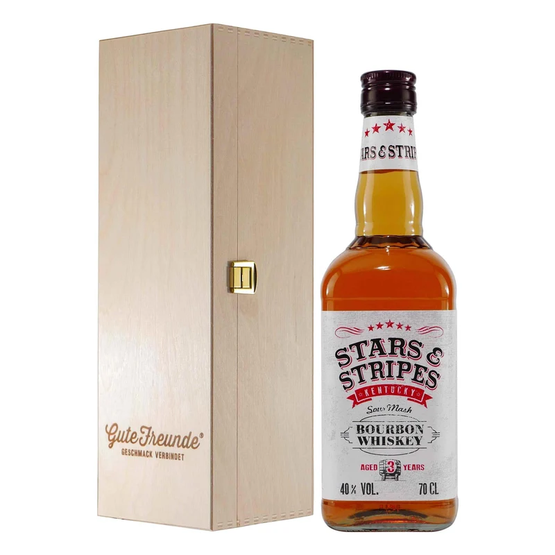 Stars & Stripes Kentucky Bourbon Whiskey mit Geschenk-HK