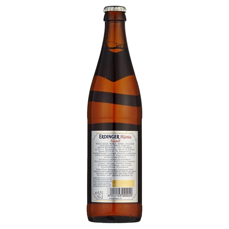 Erdinger Kristall 0,5 l – Kristallweizen, 5,3 % Vol.