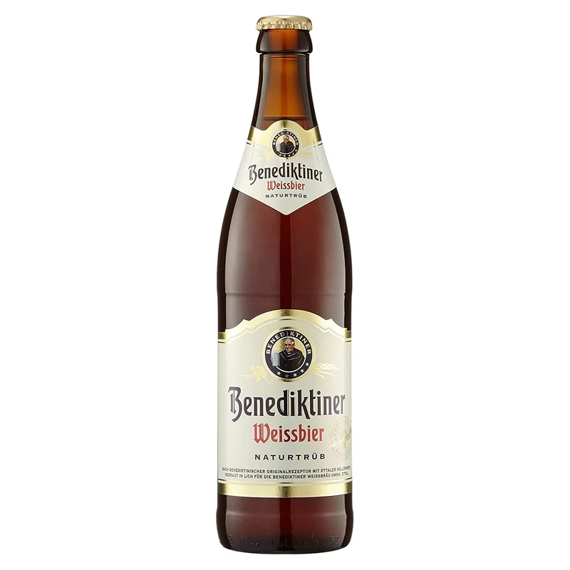 Benediktiner Weissbier Naturtrüb 0,5l - Weizenbier mit 5,4% Vol.