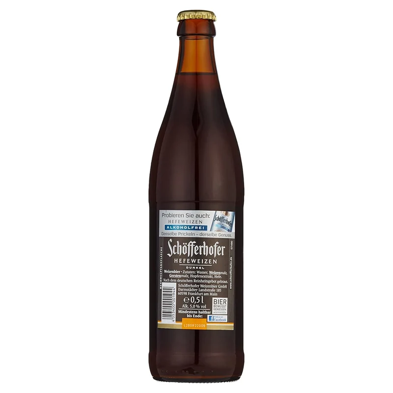 Schöfferhofer Hefeweizen Dunkel 0,5l- mit 5 % Vol.