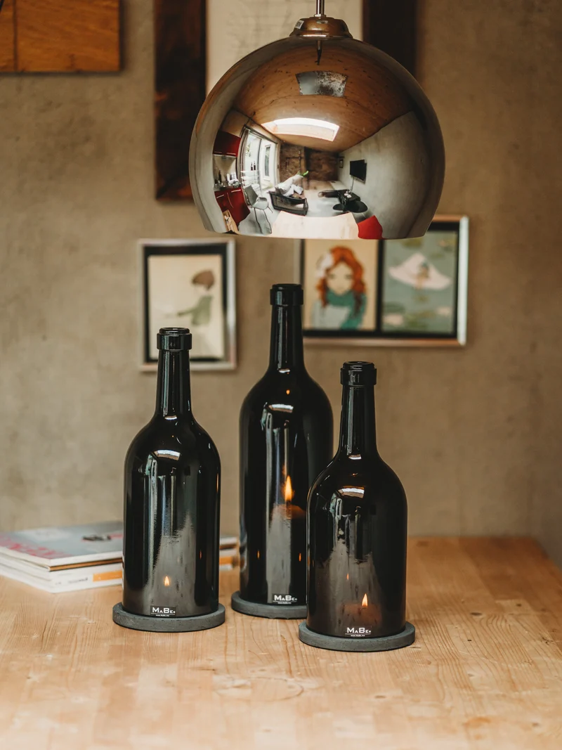 Windlicht - B Ä M - edel & wertig - Wein - ein toller Eyecatcher