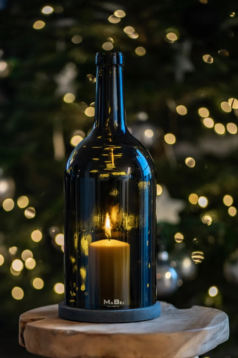 Windlicht - B Ä M - edel & wertig - Wein - ein toller Eyecatcher