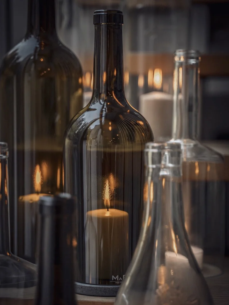 Windlicht - B Ä M - edel & wertig - Wein - ein toller Eyecatcher