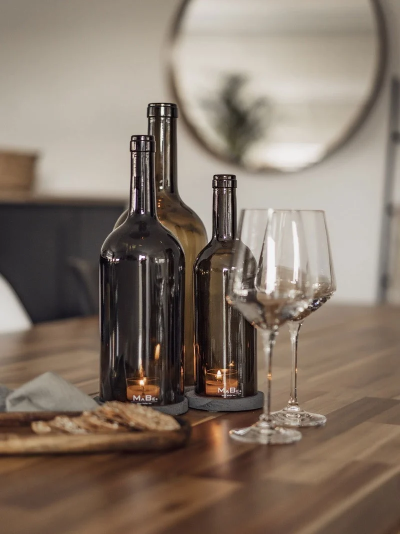 Windlicht - B Ä M - edel & wertig - Wein - ein toller Eyecatcher
