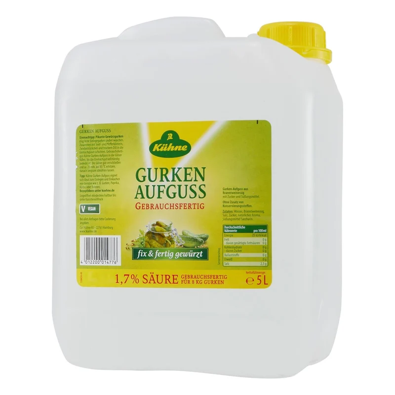 Kühne Gurken Aufguss 1,7% Säure 5L