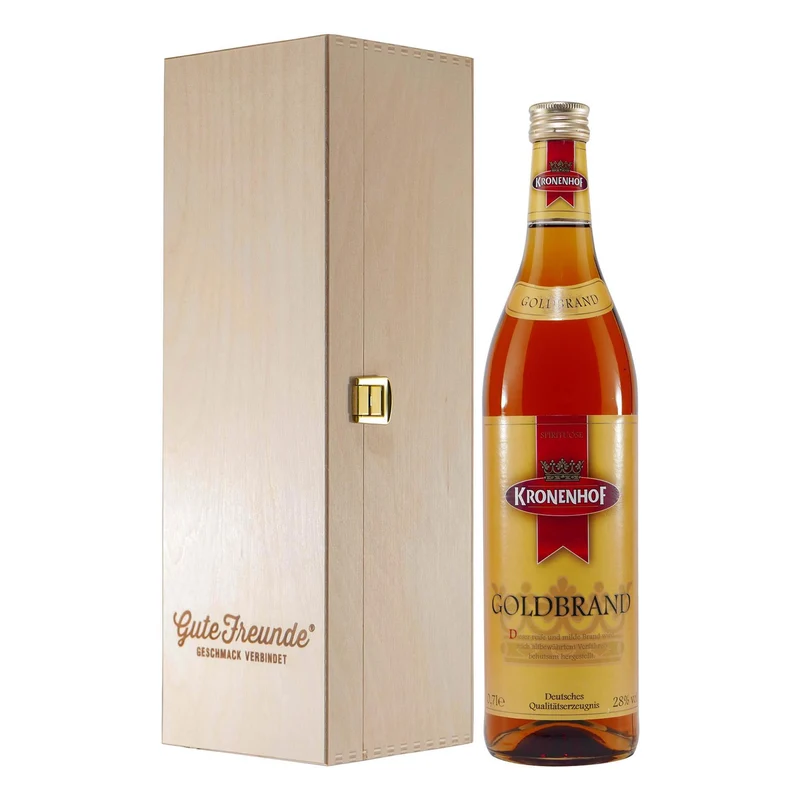 Kronenhof Goldbrand mit Geschenk-Holzkiste