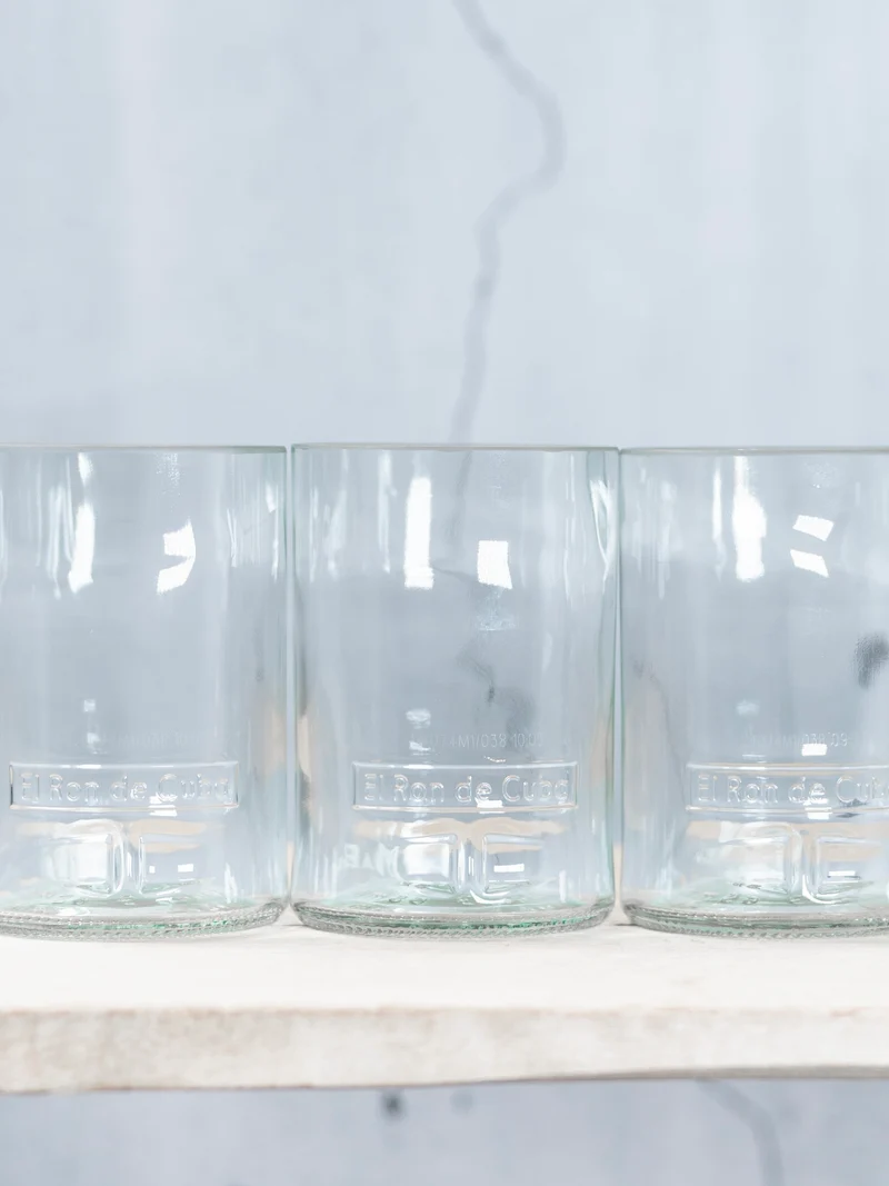 Rum TrinkGlas - witzig, nachhaltig, handgefertigt - zum Verschenken oder für dich