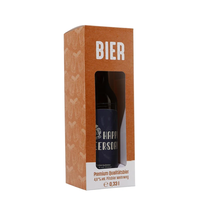 Geschenkverpackung "Happy Beersday" EINWEG