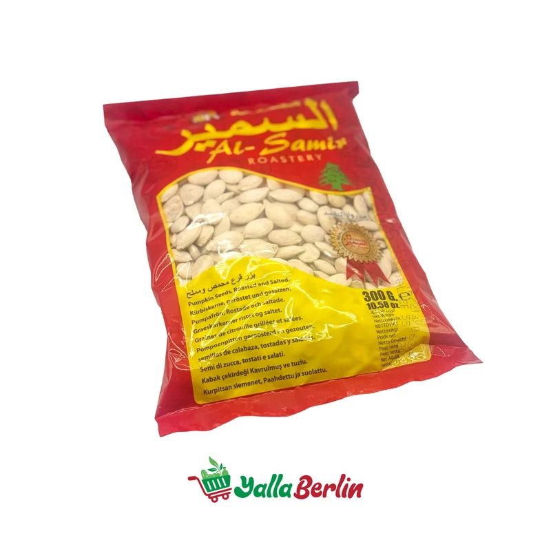 AL SAMEER RÖSTEREI GESALZENE GERÖSTETE KÜRBISKERNE 300 gr