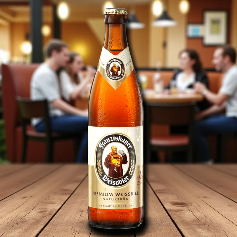 Franziskaner Hefe-Weissbier Hell0,5l – Naturtrübes Premium Weißbier