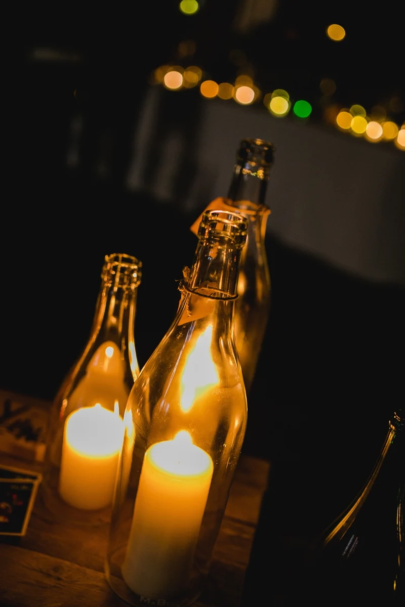 Windlicht - Klassik - puristisch aus der Big Bottle Weinbrand