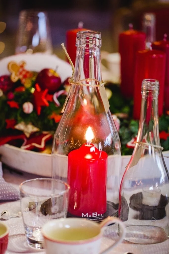 Windlicht - Klassik - puristisch aus der Big Bottle Weinbrand