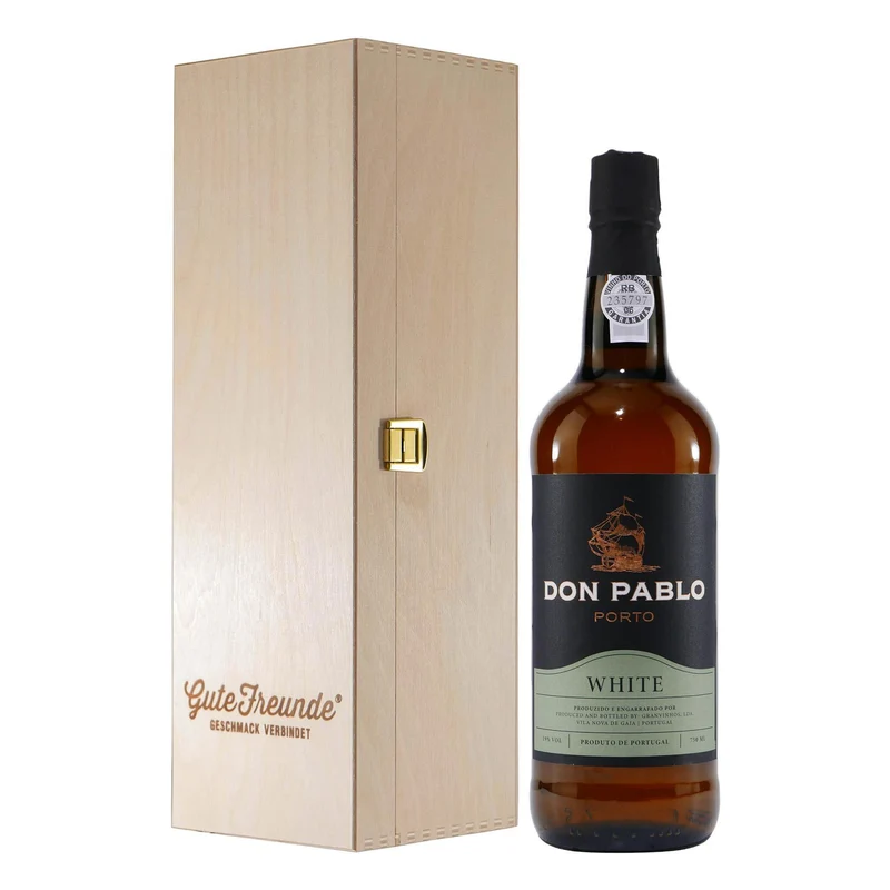 Don Pablo Portwein -WHITE- mit Geschenk-Holzkiste