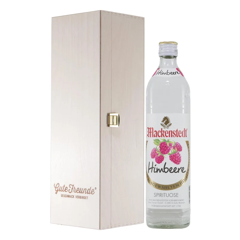 Mackenstedter Himbeere Geschenk-Holzkiste