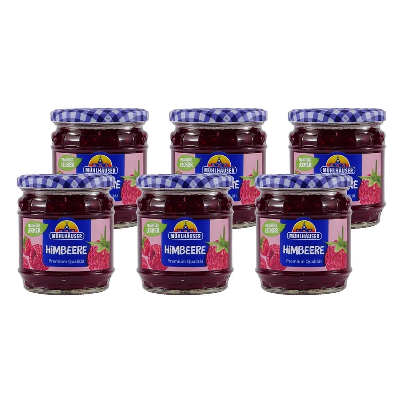 Mühlhäuser Himbeer Konfitüre (8 x 0,45 Kg)