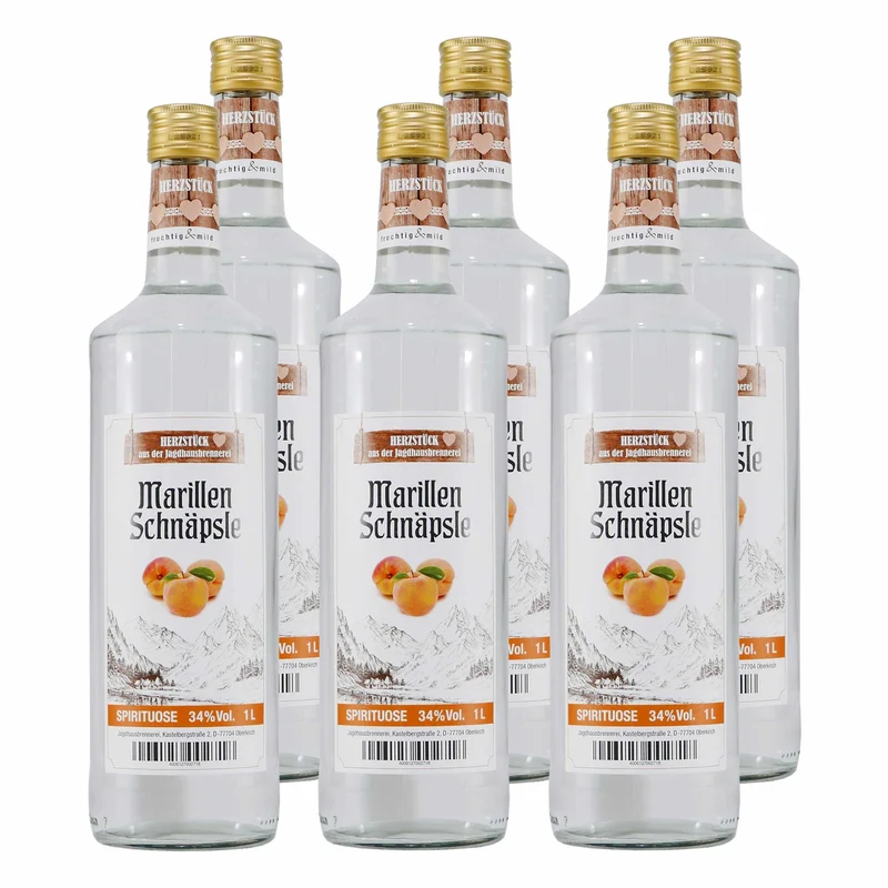 Herzstück Marillenschnäpsle (6 x 1,0L)