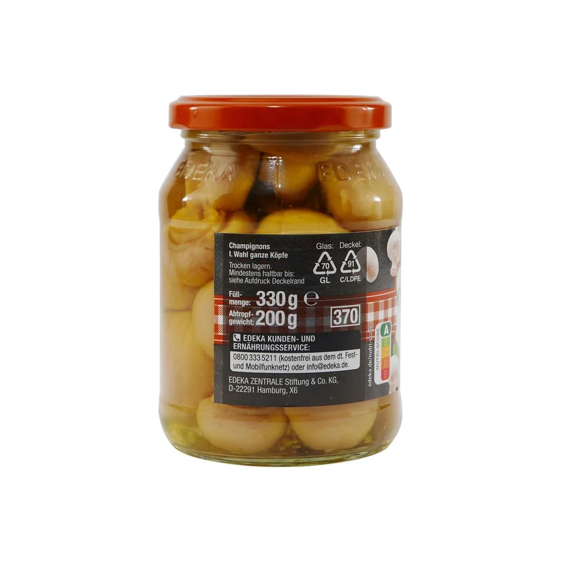 Edeka Champignons Ganze Köpfe Groß (6 x 330g)