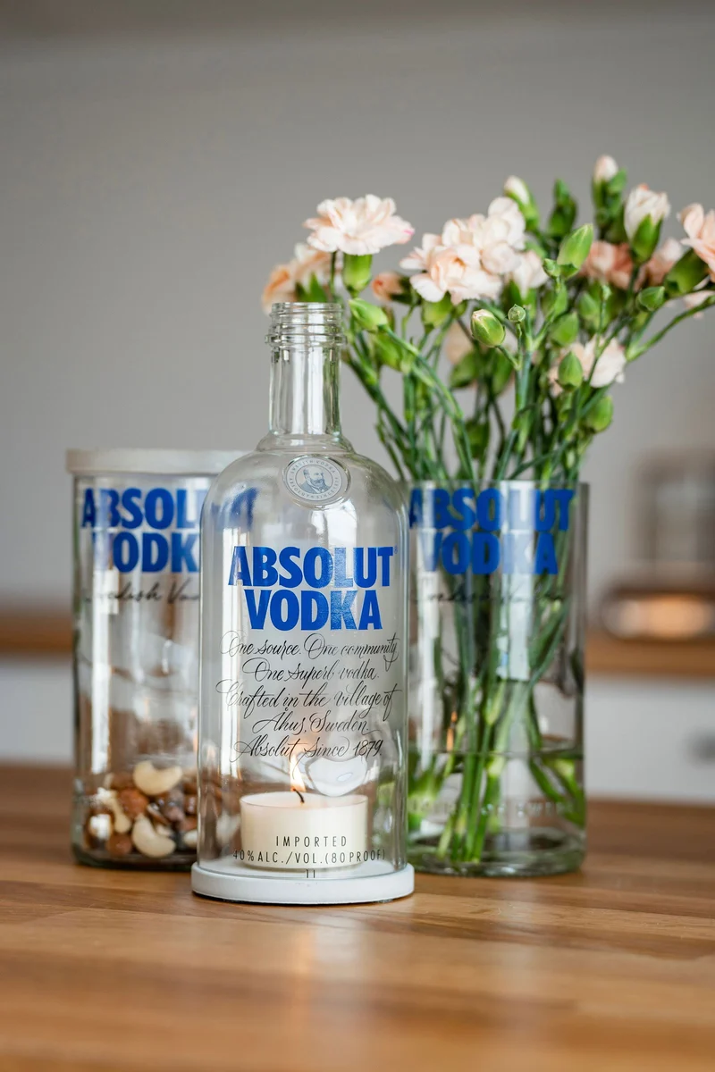 Vorratsglas aus der Wodka Flasche - urban product - Zukunftstrend Upcycling