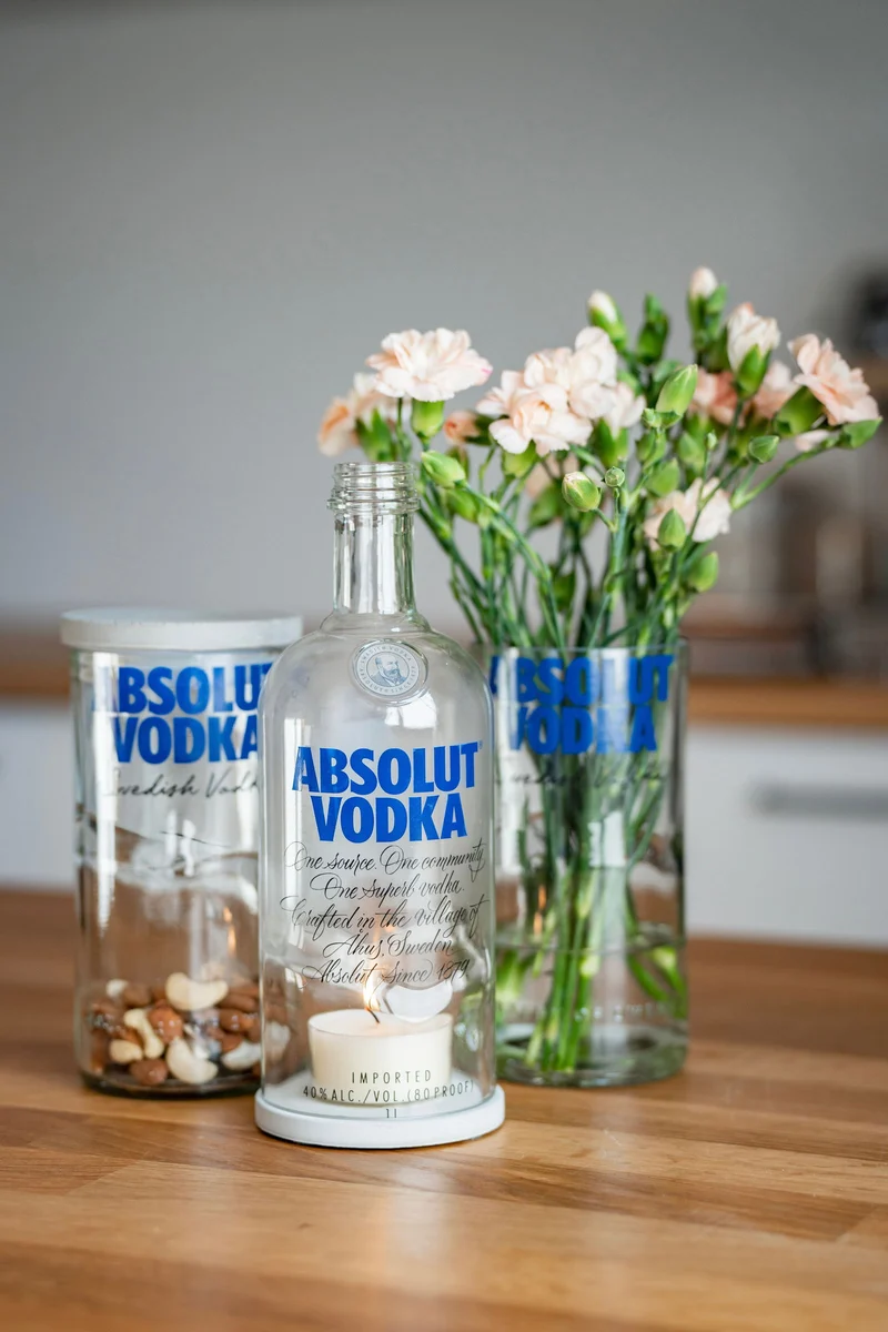 Vorratsglas aus der Wodka Flasche - urban product - Zukunftstrend Upcycling