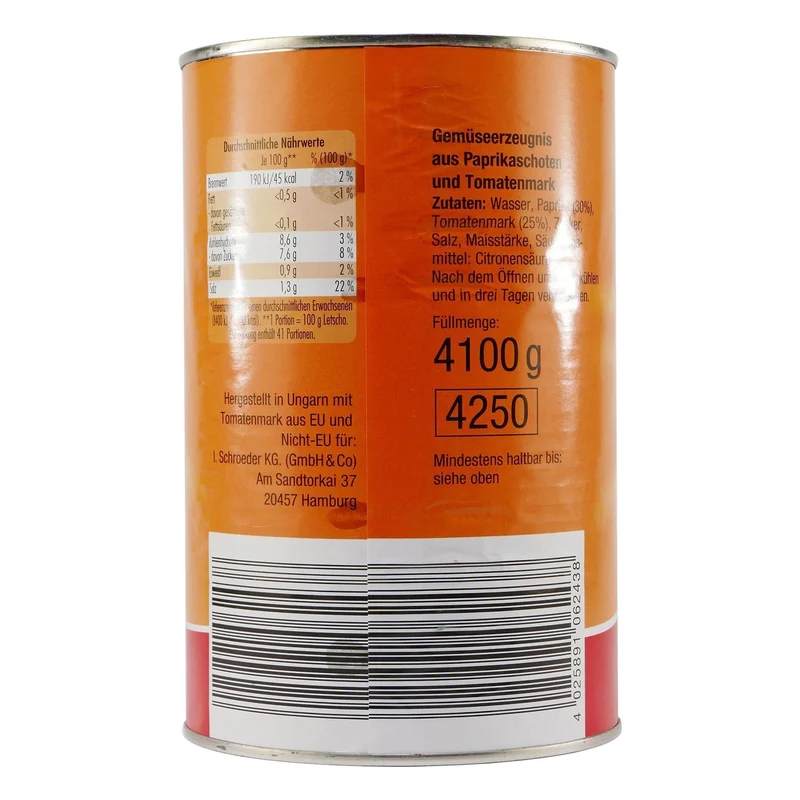 Jütro Original ungarisches Letscho 4,1KG
