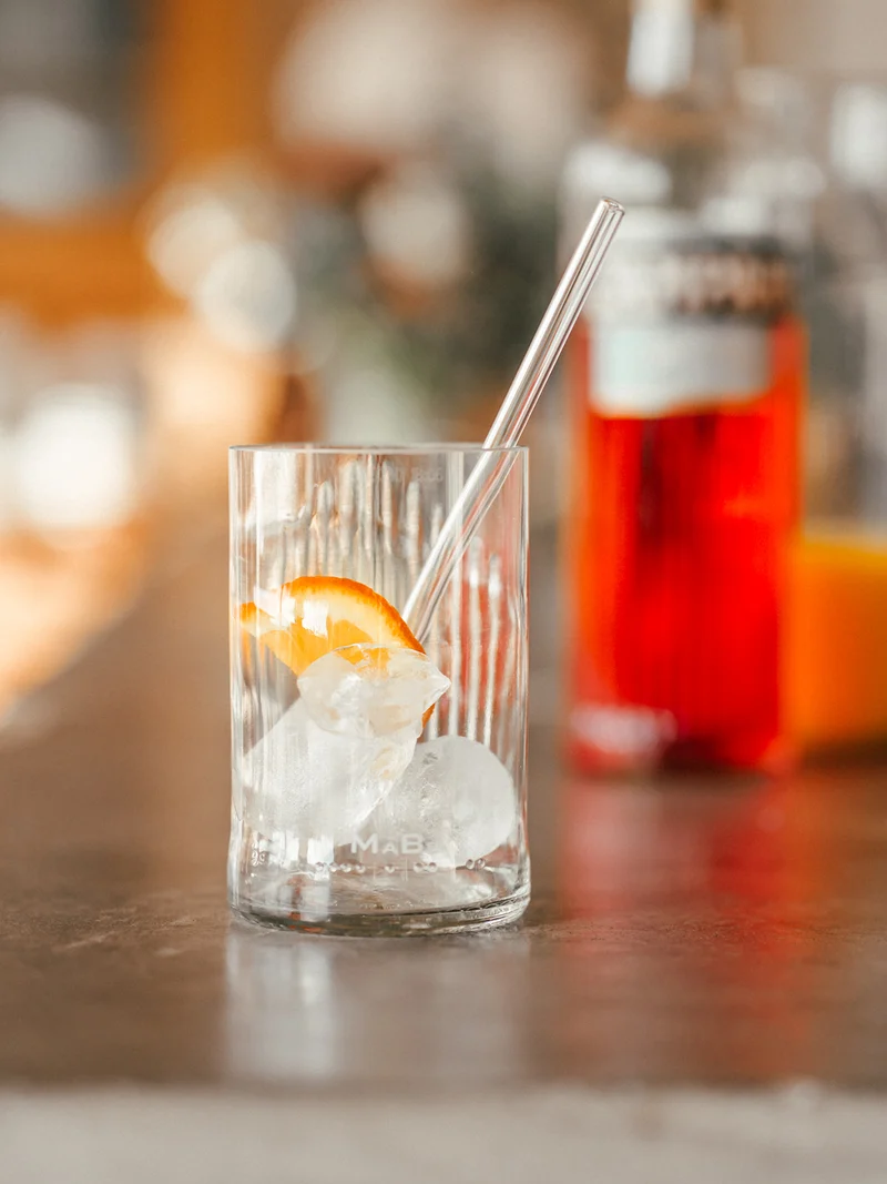 Glas 🔆 Upcycling aus der leeren Campari Flasche - der Hit