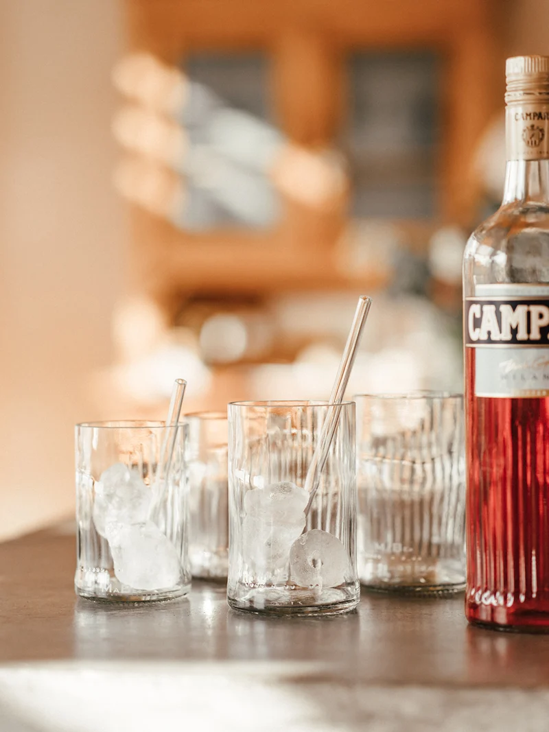 Glas 🔆 Upcycling aus der leeren Campari Flasche - der Hit