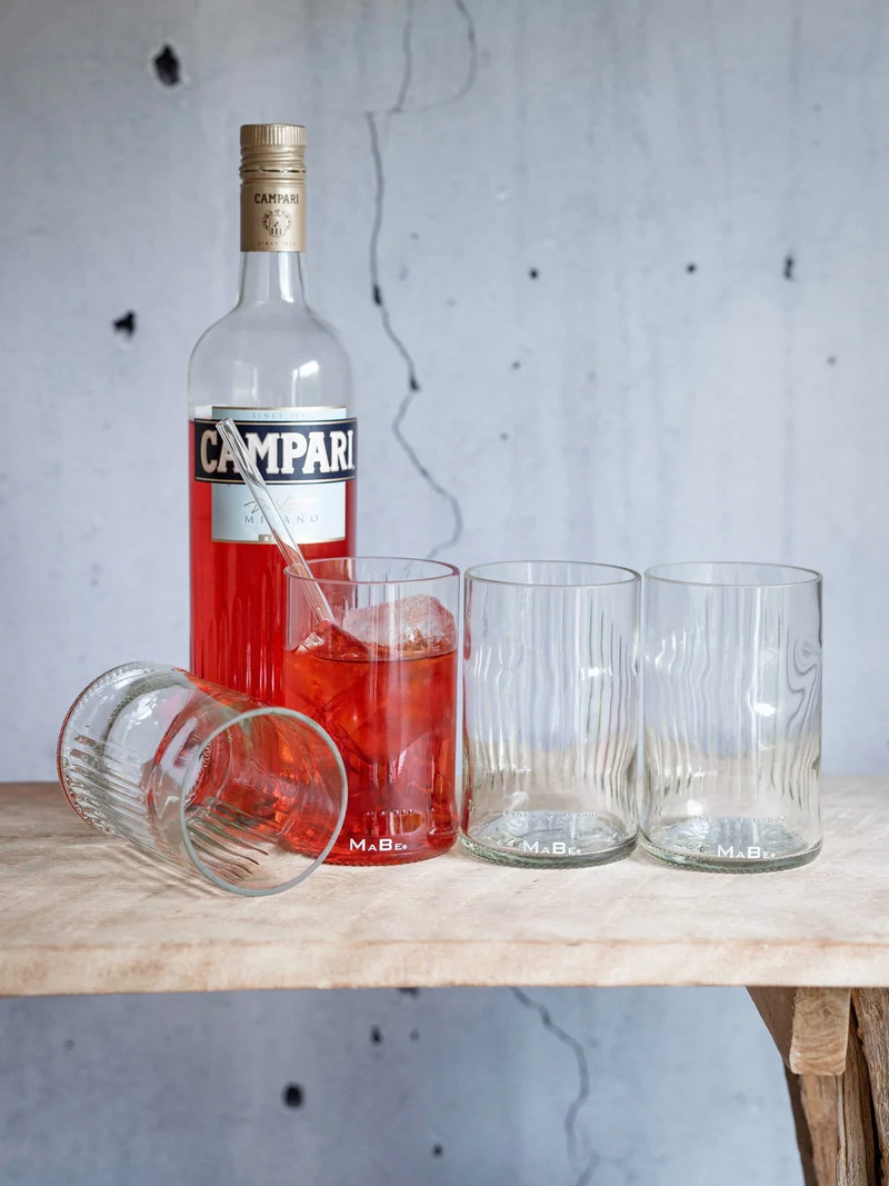 Glas 🔆 Upcycling aus der leeren Campari Flasche - der Hit