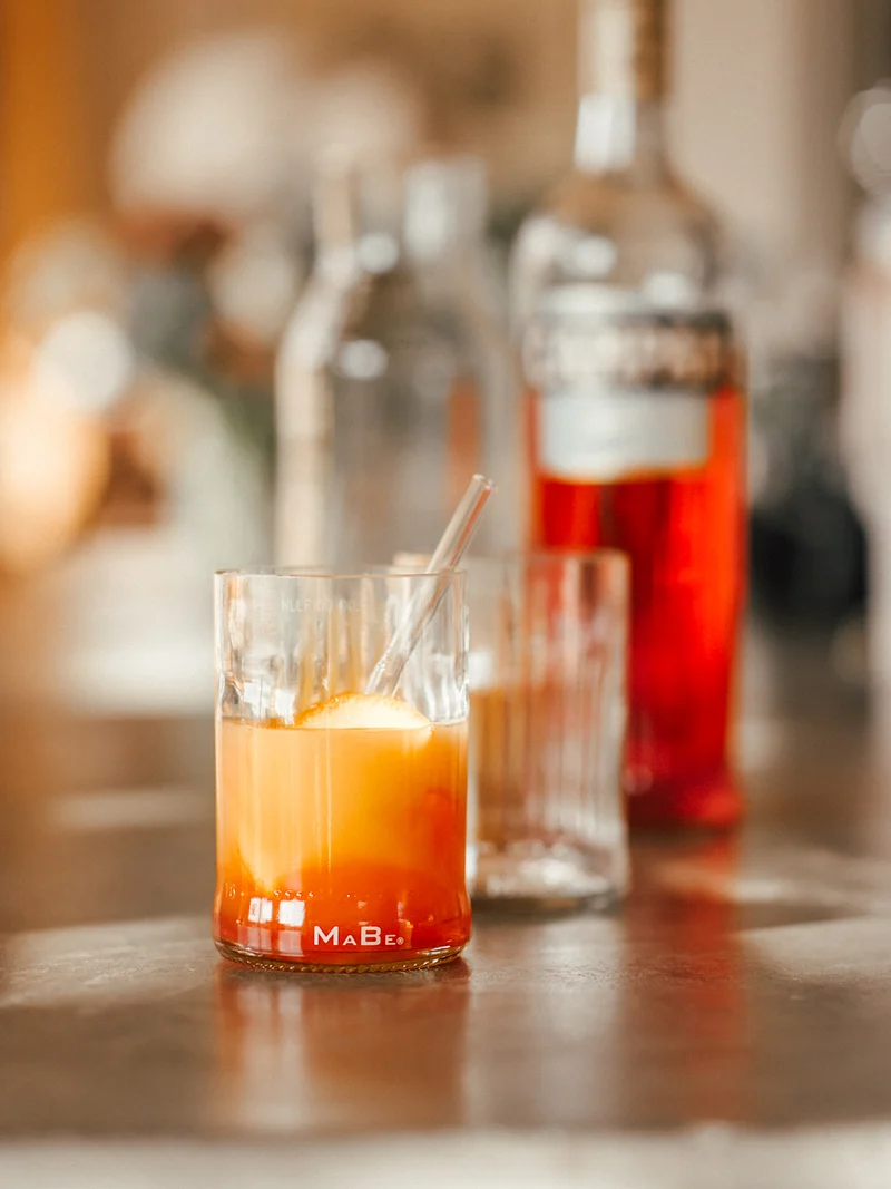 Glas 🔆 Upcycling aus der leeren Campari Flasche - der Hit