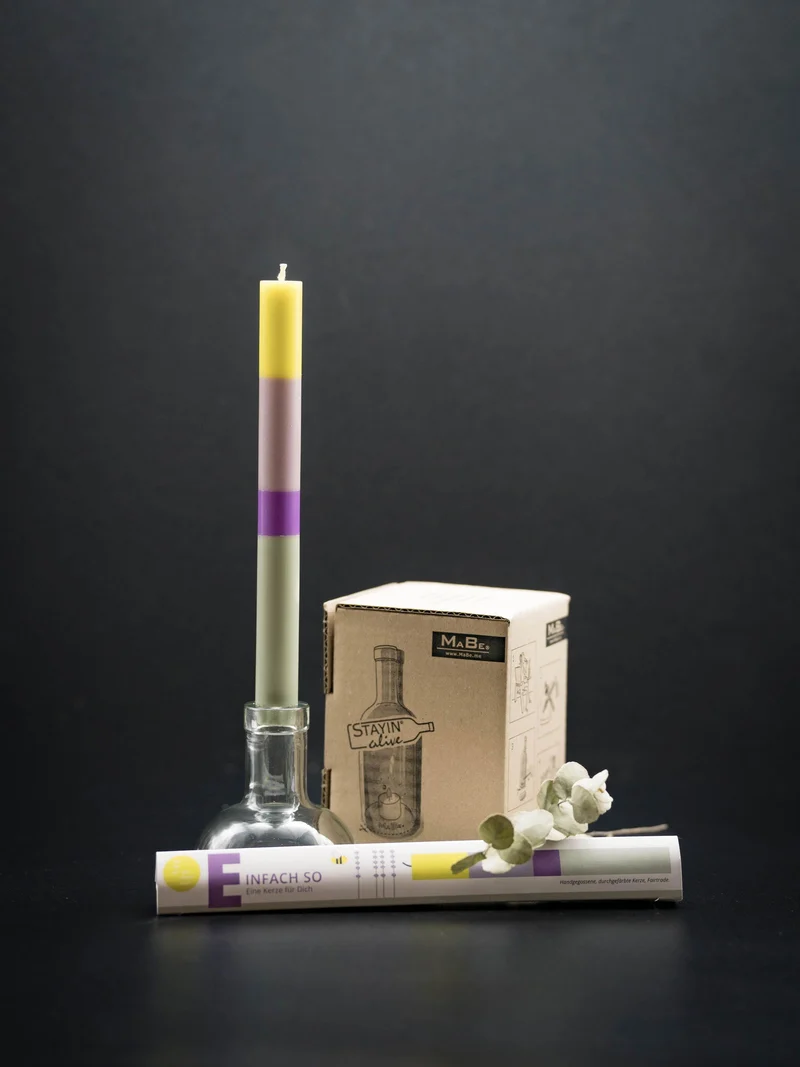 Einfach So Kerze (notthegirl) mit upcycling Kerzenständer - tolle Geschenkidee