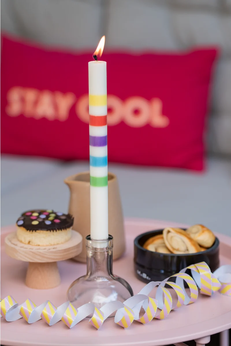 Happy Birthday Kerze (notthegirl) mit upcycling Kerzenständer - Traum Duo
