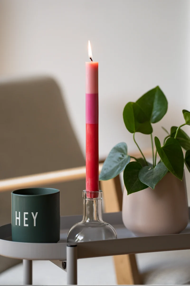 Kerze (notthegirl) Believe in you - Ommmmm - mit upcycling Kerzenständer