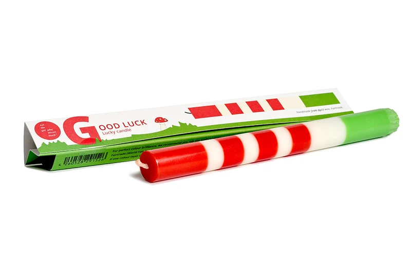 Glücks Kerze (notthegirl) mit upcycling Kerzenständer - Geschenk mit Statement