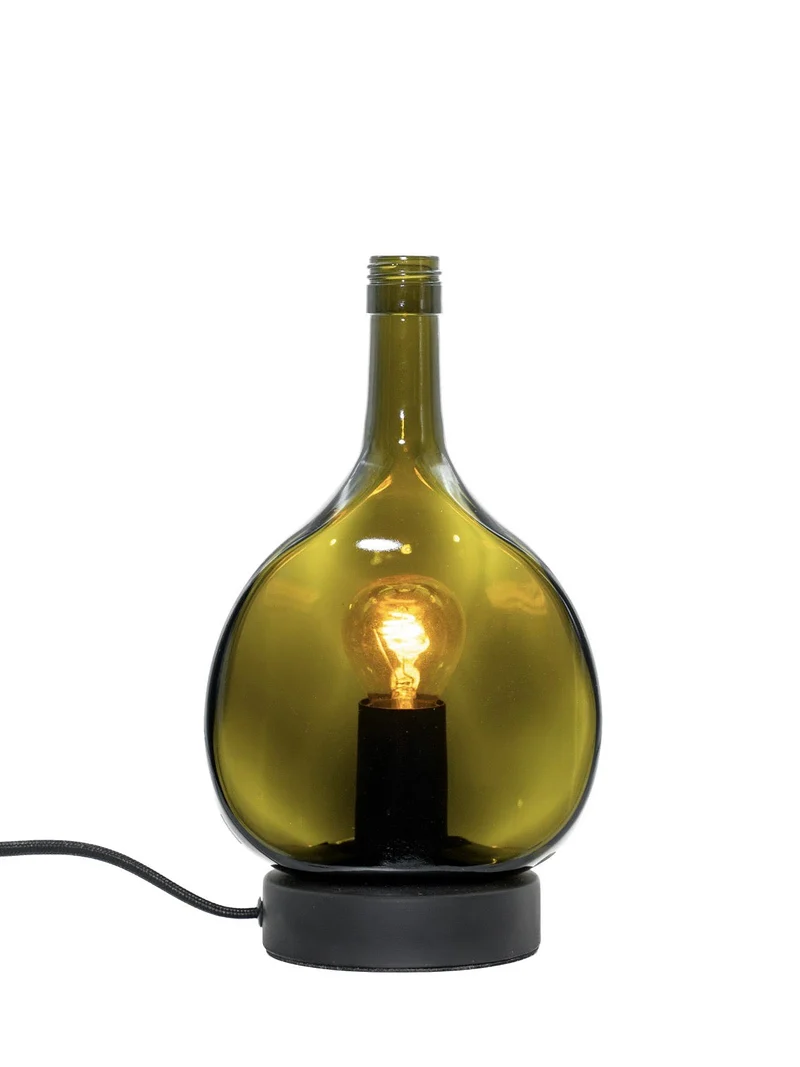 TischLampe mit dem Bocksbeutel - tolle Form - witzige Leuchte