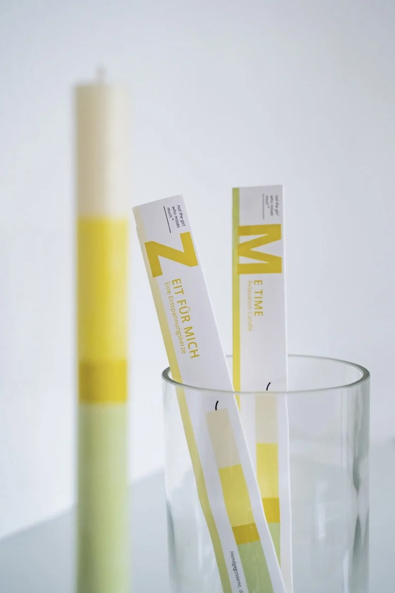Me Time Kerze - Zeit für mich von notthegirl mit Upcycling Kerzenständer