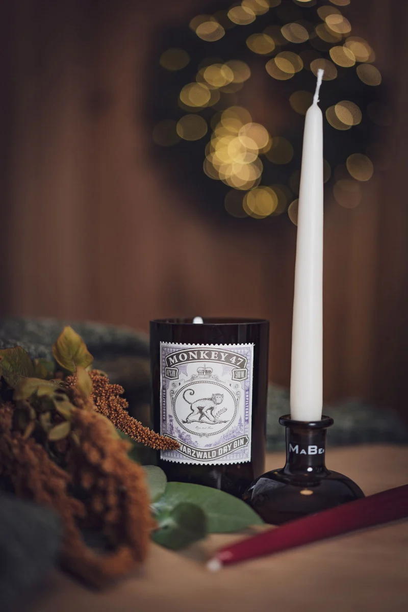 Gin Set 🐵 Vase und Kerzenständer - witzig & wunderbar - ein tolles Geschenk