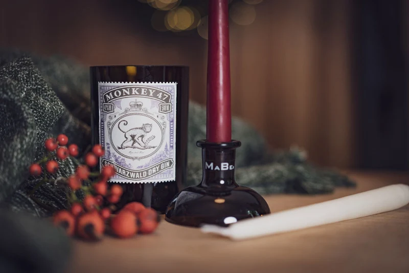 Gin Set 🐵 Vase und Kerzenständer - witzig & wunderbar - ein tolles Geschenk