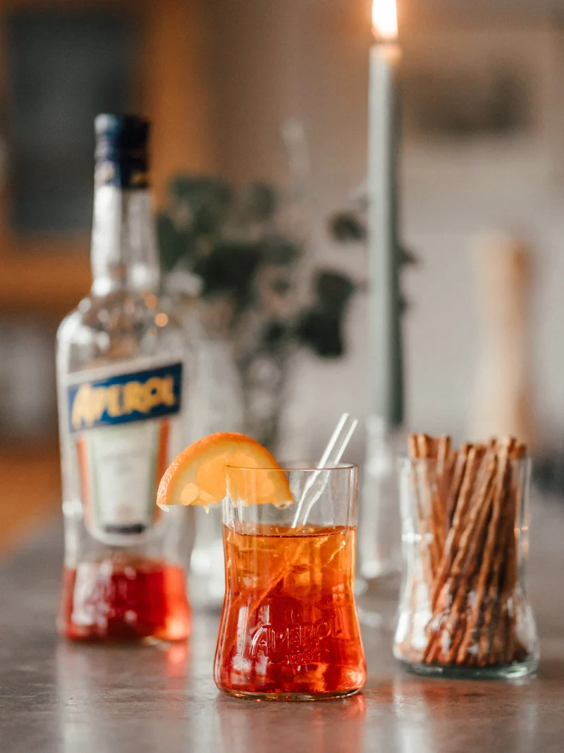 Glas 🧡 aus der alten 0,7l Aperol Flasche mit der APEROL Prägung - witzig & unique