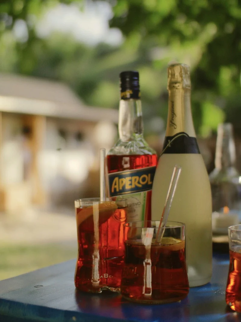 Glas 🧡 aus der alten 0,7l Aperol Flasche mit der APEROL Prägung - witzig & unique