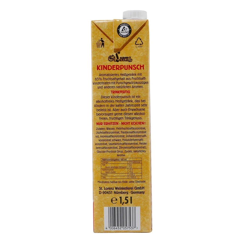 St. Lorenz Kinder-Punsch -alkoholfrei- (8 x 1,5L)