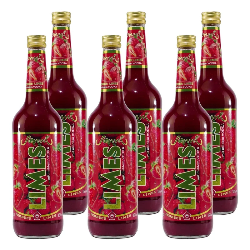 Sonne Erdbeer-Limes Likör (6 x 0,7L)